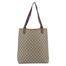 GUCCI GG Supreme Tote Bag PVC Leather Beige Auth 192725-3