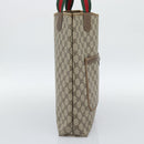 GUCCI GG Supreme Tote Bag PVC Leather Beige Auth 192725-4