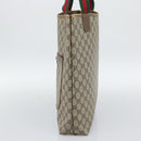 GUCCI GG Supreme Tote Bag PVC Leather Beige Auth 192725-5