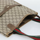 GUCCI GG Supreme Tote Bag PVC Leather Beige Auth 192725-6