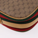 GUCCI Micro GG Shoulder Bag PVC Leather Beige Gold Tone Auth 192726-10