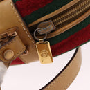 GUCCI Micro GG Shoulder Bag PVC Leather Beige Gold Tone Auth 192726-14