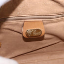 GUCCI Micro GG Shoulder Bag PVC Leather Beige Gold Tone Auth 192726-16