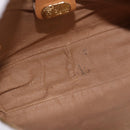 GUCCI Micro GG Shoulder Bag PVC Leather Beige Gold Tone Auth 192726-17