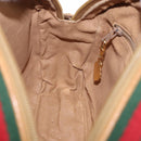 GUCCI Micro GG Shoulder Bag PVC Leather Beige Gold Tone Auth 192726-19