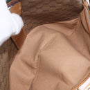 GUCCI Micro GG Shoulder Bag PVC Leather Beige Gold Tone Auth 192726-22