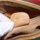 GUCCI Micro GG Shoulder Bag PVC Leather Beige Gold Tone Auth 192726-23