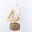 GUCCI Micro GG Shoulder Bag PVC Leather Beige Gold Tone Auth 192726-24