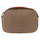 GUCCI Micro GG Shoulder Bag PVC Leather Beige Gold Tone Auth 192726-3