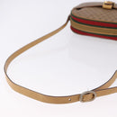 GUCCI Micro GG Shoulder Bag PVC Leather Beige Gold Tone Auth 192726-7