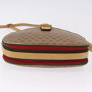 GUCCI Micro GG Shoulder Bag PVC Leather Beige Gold Tone Auth 192726-9
