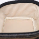 FENDI Zucca Canvas Vanity Cosmetic Pouch Brown Gold Tone Auth 192727-18