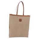 CELINE Macadam Tote Bag PVC Leather Beige Auth 192728-1