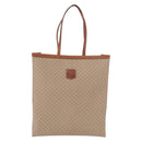 CELINE Macadam Tote Bag PVC Leather Beige Auth 192728-13