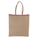 CELINE Macadam Tote Bag PVC Leather Beige Auth 192728-2