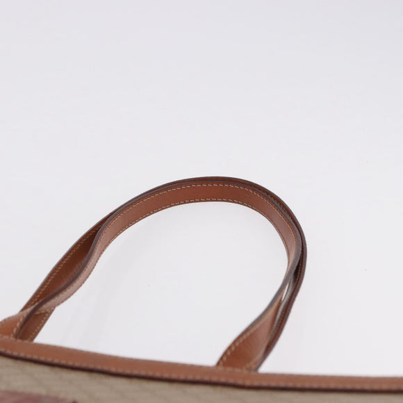 CELINE Macadam Tote Bag PVC Leather Beige Auth 192728