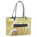 Salvatore Ferragamo Tote Bag Nylon Yellow Silver Auth 192729A-1