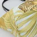 Salvatore Ferragamo Tote Bag Nylon Yellow Silver Auth 192729A-14