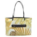 Salvatore Ferragamo Tote Bag Nylon Yellow Silver Auth 192729A-13