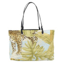 Salvatore Ferragamo Tote Bag Nylon Yellow Silver Auth 192729A-2