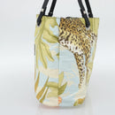 Salvatore Ferragamo Tote Bag Nylon Yellow Silver Auth 192729A-4