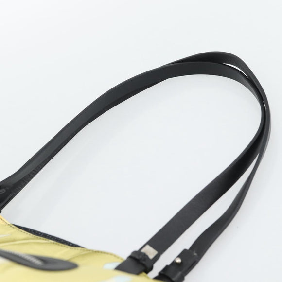 Salvatore Ferragamo Tote Bag Nylon Yellow Silver Auth 192729A