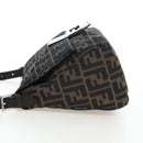 FENDI Zucca Canvas Mamma Baguette Shoulder Bag Brown Silver Auth 192730V-3