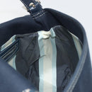 FENDI Mamma Baguette Shoulder Bag Canvas Navy Silver Auth 192731SV-22