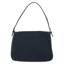 FENDI Mamma Baguette Shoulder Bag Canvas Navy Silver Auth 192731SV-2