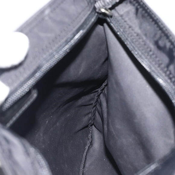 PRADA Shoulder Bag Nylon Black Silver Auth 192732A