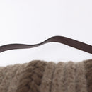 FENDI Shoulder Bag Wool Brown Gold Tone Auth 192733-8