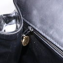 CHANEL Shoulder Bag Patent Black CC Auth 192734-21