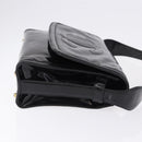 CHANEL Shoulder Bag Patent Black CC Auth 192734-4