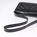 CHANEL Shoulder Bag Patent Black CC Auth 192734-7