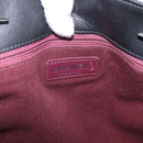 CHANEL Choco Bar Chain Shoulder Bag Lamb Skin Black Silver CC Auth 192736V-15