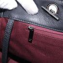 CHANEL Choco Bar Chain Shoulder Bag Lamb Skin Black Silver CC Auth 192736V-19