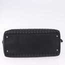 CHANEL Choco Bar Chain Shoulder Bag Lamb Skin Black Silver CC Auth 192736V-9