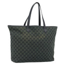 GUCCI GG Canvas Tote Bag Outlet Black Khaki 238696 Auth 192737-1