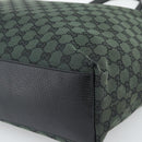 GUCCI GG Canvas Tote Bag Outlet Black Khaki 238696 Auth 192737-8