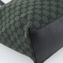 GUCCI GG Canvas Tote Bag Outlet Black Khaki 238696 Auth 192737-15