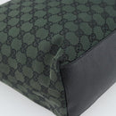 GUCCI GG Canvas Tote Bag Outlet Black Khaki 238696 Auth 192737-17