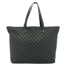 GUCCI GG Canvas Tote Bag Outlet Black Khaki 238696 Auth 192737-13