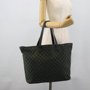 GUCCI GG Canvas Tote Bag Outlet Black Khaki 238696 Auth 192737-23