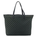 GUCCI GG Canvas Tote Bag Outlet Black Khaki 238696 Auth 192737-2
