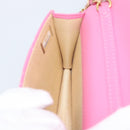 CHANEL Matelasse Chain Shoulder Bag Lamb Skin Pink Gold Tone CC Auth 192738M-18