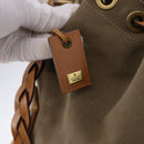 GUCCI Shoulder Bag Canvas Green Beige 110233 Auth 192739A-15