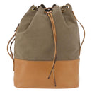 GUCCI Shoulder Bag Canvas Green Beige 110233 Auth 192739A-2