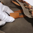 GUCCI Shoulder Bag Canvas Green Beige 110233 Auth 192739A-22
