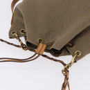 GUCCI Shoulder Bag Canvas Green Beige 110233 Auth 192739A-6