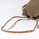 GUCCI Shoulder Bag Canvas Green Beige 110233 Auth 192739A-8